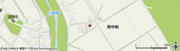 秋田県大館市二井田（背中町）周辺の地図
