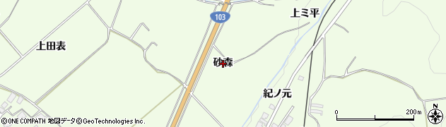 秋田県鹿角市十和田末広（砂森）周辺の地図