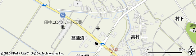 秋田県大館市二井田菖蒲沼周辺の地図