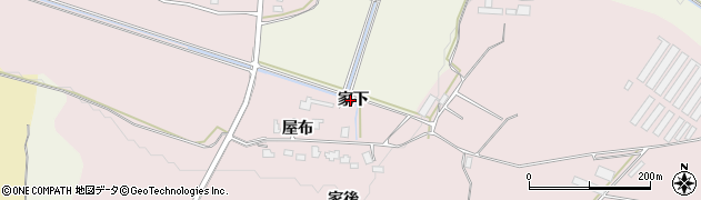 秋田県大館市下川原（家下）周辺の地図