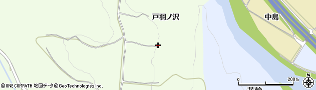 秋田県鹿角市十和田末広戸羽ノ沢周辺の地図