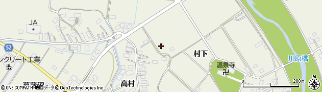 秋田県大館市二井田寺後周辺の地図