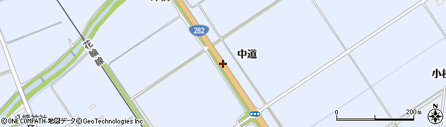 秋田県鹿角市花輪中道周辺の地図