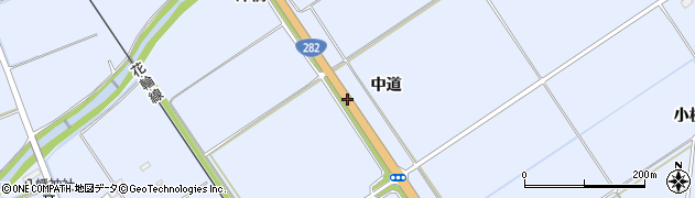 秋田県鹿角市花輪（中道）周辺の地図