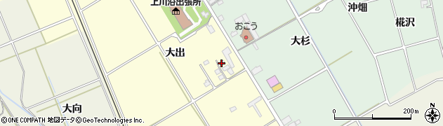 秋田県大館市池内（大出）周辺の地図