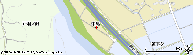 秋田県鹿角市十和田錦木（中島）周辺の地図