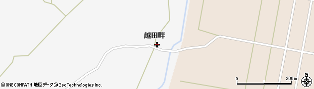 秋田県能代市朴瀬越田畔周辺の地図