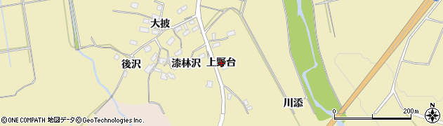 秋田県大館市大披（上野台）周辺の地図