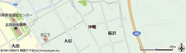 秋田県大館市餌釣（沖畑）周辺の地図