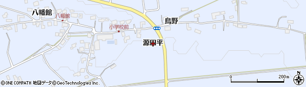 秋田県鹿角市花輪（源田平）周辺の地図