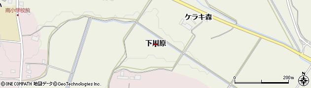秋田県大館市二井田（下川原）周辺の地図