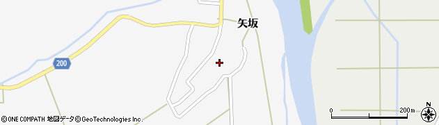 秋田県藤里町（山本郡）矢坂（坂本）周辺の地図