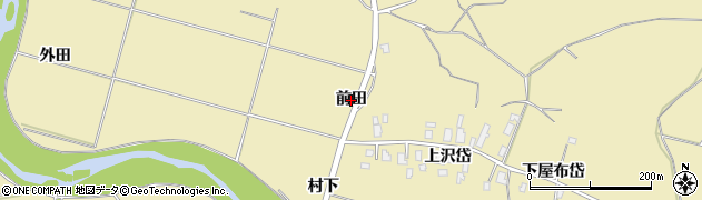 秋田県大館市出川（前田）周辺の地図