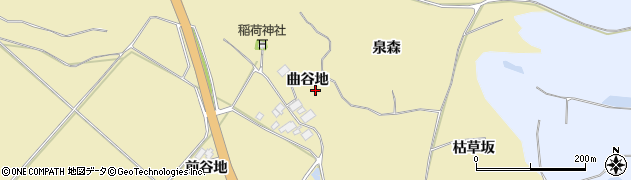 秋田県鹿角市十和田錦木（曲谷地）周辺の地図