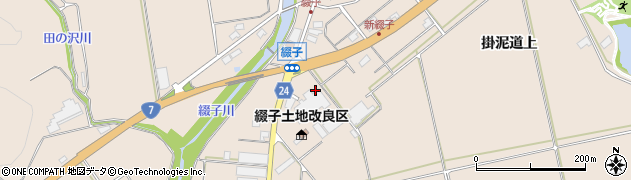 秋田県北秋田市綴子（掛泥道下）周辺の地図