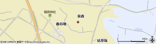 秋田県鹿角市十和田錦木（泉森）周辺の地図