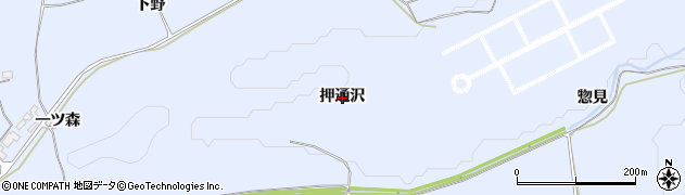 秋田県鹿角市花輪（押通沢）周辺の地図