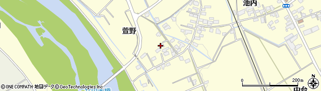 秋田県大館市池内（萱野）周辺の地図
