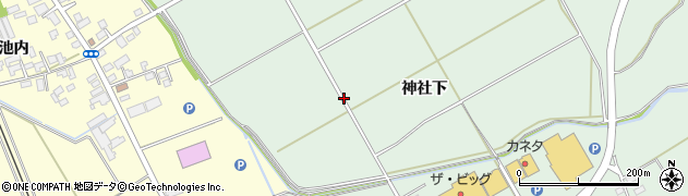 秋田県大館市餌釣（神社下）周辺の地図