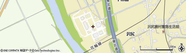 秋田県鹿角市十和田錦木赤沢田101周辺の地図