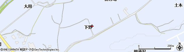 秋田県鹿角市花輪下野8周辺の地図