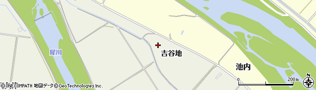 秋田県大館市二井田（吉谷地）周辺の地図