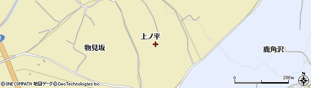秋田県鹿角市十和田錦木（上ノ平）周辺の地図