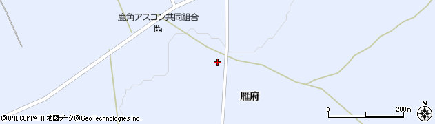 秋田県鹿角市花輪雁府周辺の地図