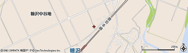 秋田県北秋田市綴子糠沢中谷地周辺の地図