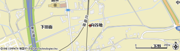 秋田県鹿角市十和田錦木（向谷地）周辺の地図