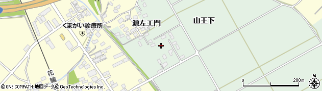 秋田県大館市餌釣山王下周辺の地図