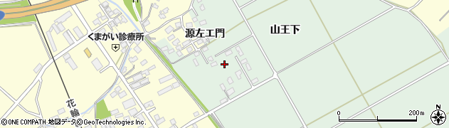 秋田県大館市餌釣（山王下）周辺の地図