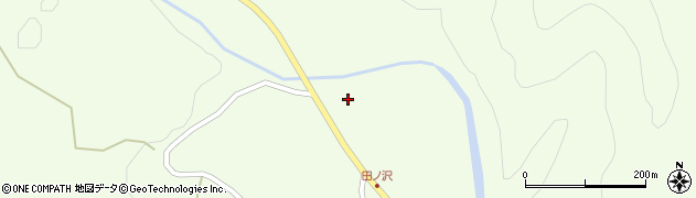 秋田県能代市二ツ井町梅内川端周辺の地図
