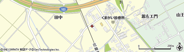秋田県大館市池内（田中）周辺の地図