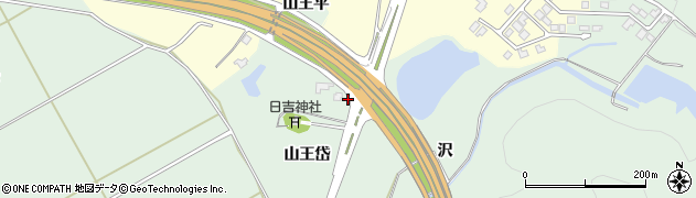 秋田県大館市餌釣（山王岱）周辺の地図