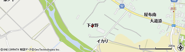 秋田県大館市赤石（下タ野）周辺の地図