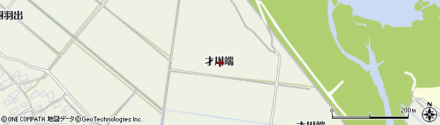 秋田県大館市二井田才川端周辺の地図