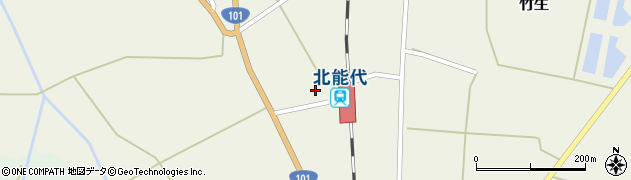 秋田県能代市竹生（前田）周辺の地図