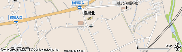 秋田県北秋田市綴子糠沢中谷地162周辺の地図