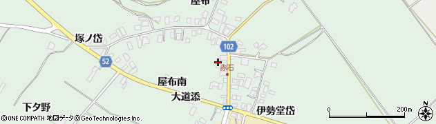 秋田県大館市赤石屋布南33周辺の地図