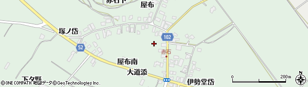 秋田県大館市赤石屋布南26周辺の地図