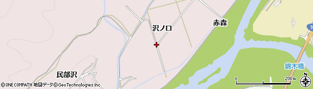 秋田県鹿角市十和田瀬田石（沢ノ口）周辺の地図