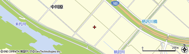 秋田県大館市小館花（中川原）周辺の地図