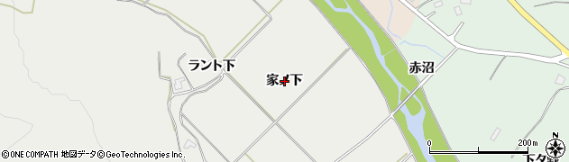 秋田県大館市小袴（家ノ下）周辺の地図
