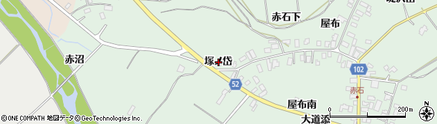 秋田県大館市赤石（塚ノ岱）周辺の地図