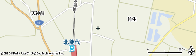 秋田県能代市竹生（竹生）周辺の地図