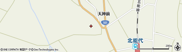 秋田県能代市竹生（神田）周辺の地図