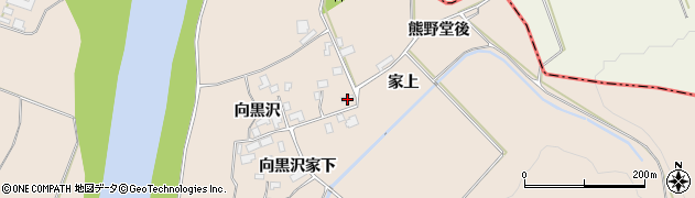 秋田県北秋田市綴子向黒沢42周辺の地図