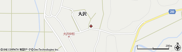 秋田県藤里町（山本郡）大沢（向山下）周辺の地図