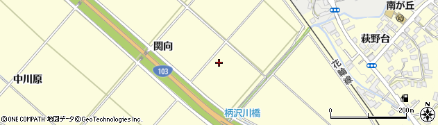 秋田県大館市小館花（関向）周辺の地図